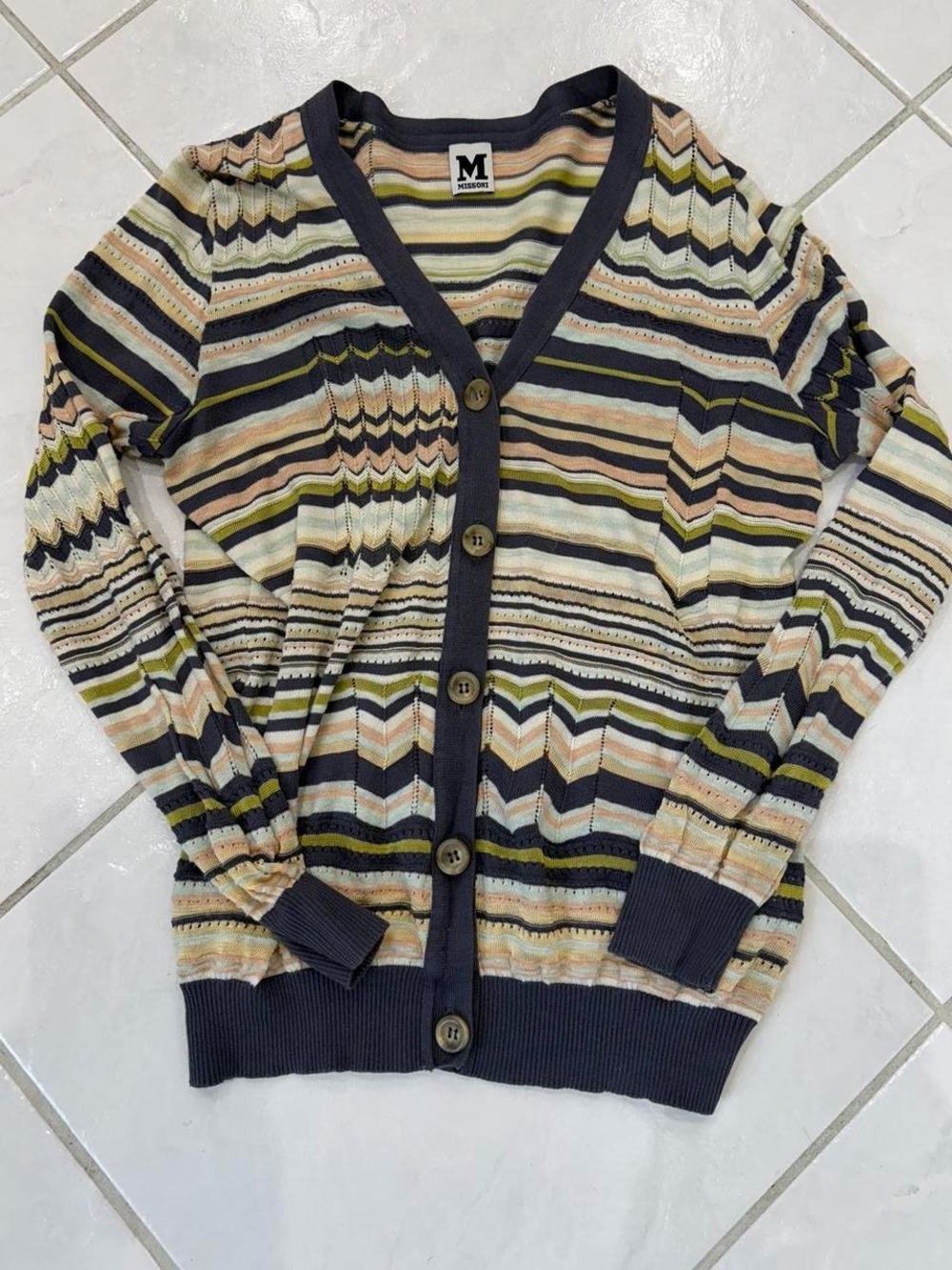 Missoni Multicolor Striped Cardigan Sweater